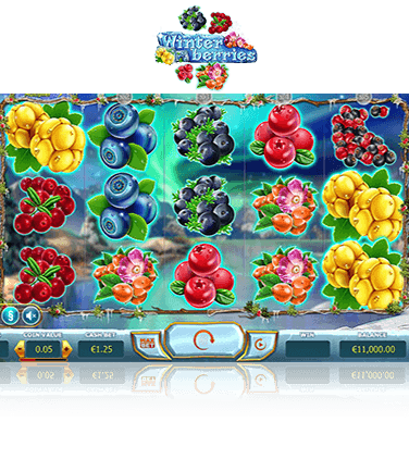 Der Spielverlauf des Winterberries Slots.