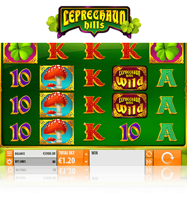 Der?Spielablauf?des Leprechaun Hills Slots.